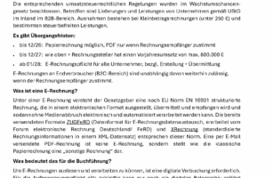 Einführung der E-Rechnung: ab 2025